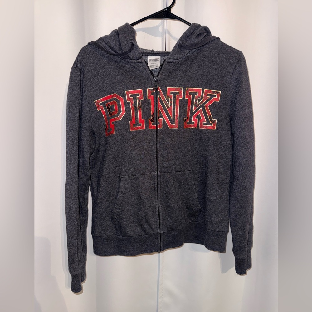 PINK Victoria’s Secret Full Zip Hoodie | Women’s Medium
